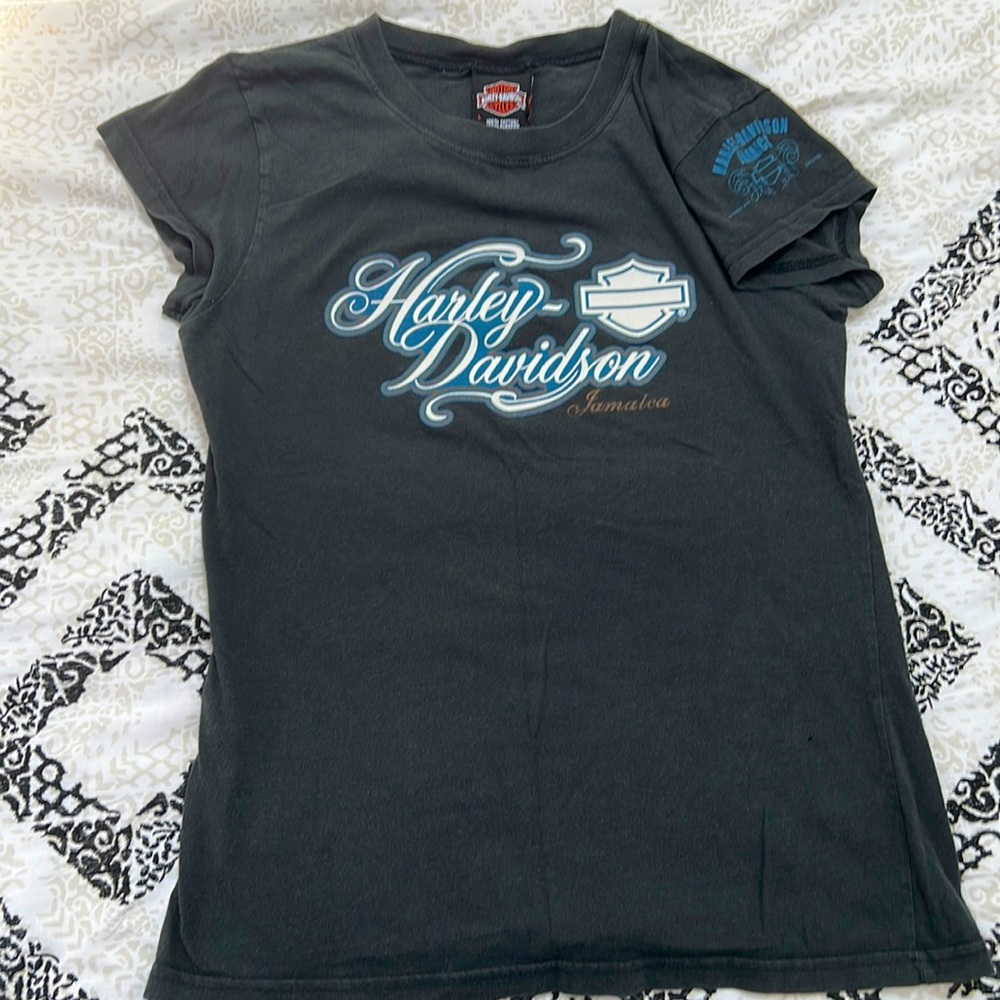 Slate gray small Harley Davidson T-shirt women’s
